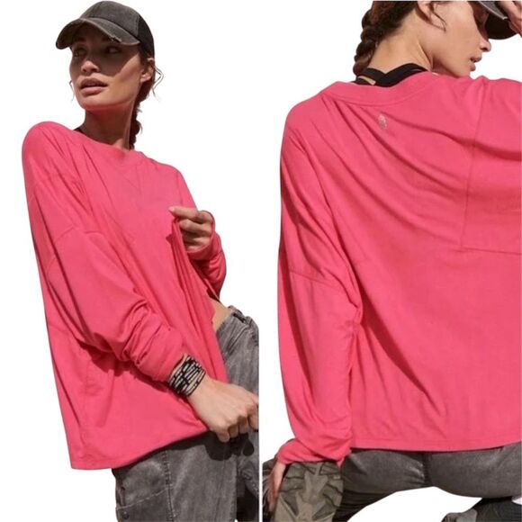 FP Movement Lipstick Pink Runner Up Long Sleeve Tee - Picture 1 of 4